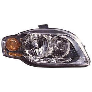 Lights, Right Headlamp (With Amber Indicator, Halogen, Takes H7/H7 Bulbs, Original Equipment) for Audi A4 Avant 2005 2008, 
