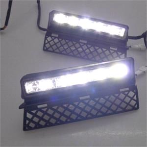 Lights, Front Daytime Running Lamp Kit, LED, Supplied With Grilles for Audi A4, 2005 2007 , 