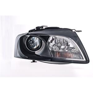 Lights, Right Headlamp (Halogen, Takes H7 / H7 Bulbs, Original Equipment) for Audi A5 Coupe 2007 on, 