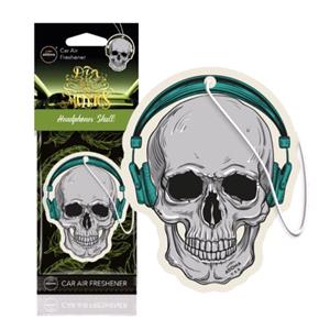 Air Fresheners, Los Muertos Skull With Headphones Air Freshener   New Car , AMIO