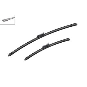 Wiper Blades, BOSCH A992S Aerotwin Flat Wiper Blade Front Set (600 / 400mm   Pinch Tab Arm Connection) for Hyundai BAYON 2021 Onwards, Bosch