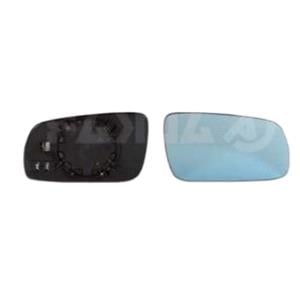 Wing Mirrors, Right Mirror Glass (heated, blue glass) & Holder for Skoda Fabia Saloon 1999 2007, 