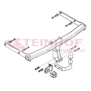 Tow Bars And Hitches, Steinhof Towbar (fixed with 2 bolts) for Audi A7 Sportback, 2010 2018, Steinhof