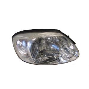 Lights, Right Headlamp (Halogen, Takes H4 Bulb, With Clear Indicator) for Hyundai ACCENT Saloon 2003 2006, 
