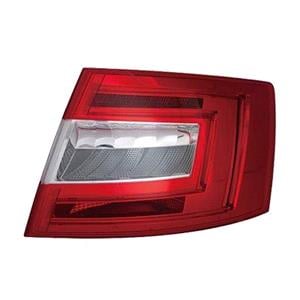 Lights, Right Rear Lamp (LED / Halogen, Supplied Without Bulbholder) for Skoda OCTAVIA 2012 to 2016, 