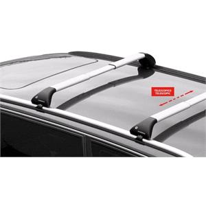 Complete set of aluminium roof bars, supplied with locks and keys