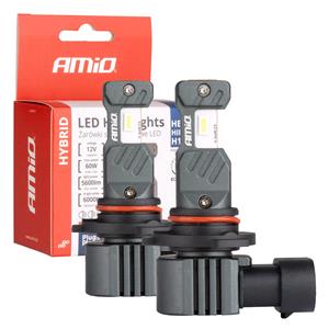 Bulbs   by Vehicle Model, AMIO Hybrid Series 12V 60W HB3/HIR1/H10 6000K Twin Pack Canbus LED Bulbs for BMW 5 Series, 1995 2003, AMIO