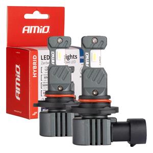 Bulbs   by Bulb Type, AMIO Hybrid Series 12V 60W HIR2 6000K Canbus LED Bulbs   Twin Pack, AMIO