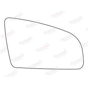 Wing Mirrors, Right Stick On Wing Mirror glass (Aspheric) for AUDI A4, 2000 2004, 