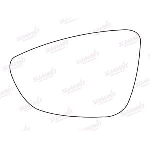 Wing Mirrors, Left Stick On Aspheric Mirror Glass for Volkswagen SCIROCCO 2008 2017, SUMMIT