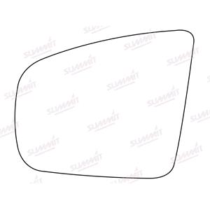 Wing Mirrors, Left Stick On Aspheric Wing Mirror Glass for BMW X5 2007 2013, SUMMIT
