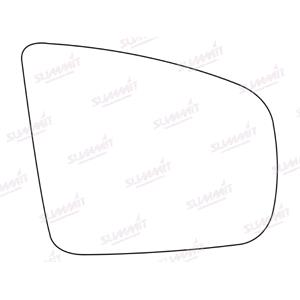 Wing Mirrors, Right Stick On Wing Mirror Glass (Aspheric)   BMW X5 2007 to 2013, 