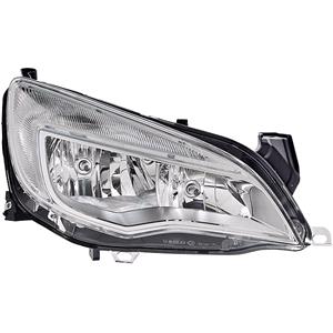 Lights, Right Headlamp (Chrome Bezel, Halogen, Takes H7/H7 Bulbs, Supplied With Bulbs and Motor, Original Equipment) for Opel ASTRA Sports Tourer  2010 2012, 