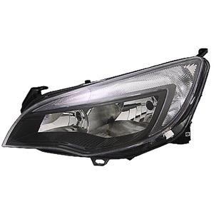 Lights, Left Headlamp Halogen Takes H7 / H7 Bulbs With LED  Daytime Running Light  Black Bezel Supplied With Motor for Opel ASTRA J Saloon 2012 2015, 