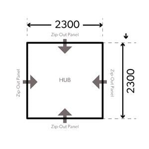 Dometic HUB Inflatable Awning - 2.3m