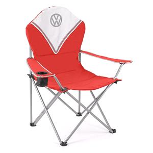 Gifts, Official Volkswagen Campervan Deluxe Padded Camping Chair   Red, Volkswagen