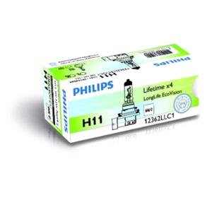 Bulbs - by Bulb Type, Philips LongLife Ecovision H11  Bulb  - Single, Philips