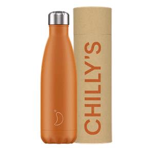 Water Bottles, Chilly's 500ml Bottle - Matt Burnt Orange, Chilly's