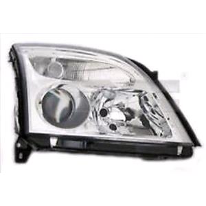 Lights, Opel Vectra 2005 Onwards LH HeadLight H1/H7 With Black Bezel, Valeo