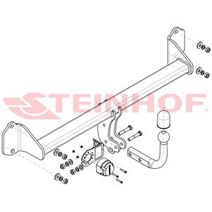 Tow Bars And Hitches, Steinhof Towbar (fixed with 2 bolts) for BMW X1, 2015 Onwards, Steinhof