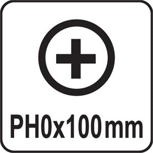 Screwdriver Sets, PHILLIPS SCREWDRIVER HI TEC PH0x100MM, VOREL