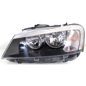 Lights, Left Headlamp (Halogen, Takes H7 / H7 Bulbs, Supplied With Bulbs, Original Equipment) for BMW X3 2011 on, 