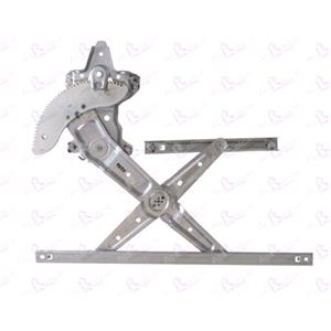 Window Regulators, Front Left Electric Window Regulator Mechanism (without motor) for Kia CARENS, 2002 2006, 4 Door Models, WITHOUT One Touch/Antipinch, holds a standard 2 pin/wire motor, AC Rolcar