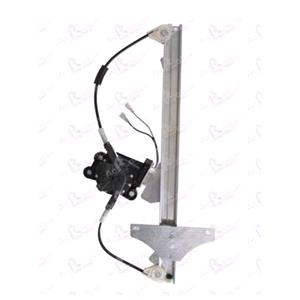 Window Regulators, Rear Left Electric Window Regulator (with motor) for NISSAN X TRAIL (T30), 2001 2007, 4 Door Models, WITHOUT One Touch/Antipinch, motor has 2 pins/wires, AC Rolcar