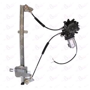 Window Regulators, Front Left Electric Window Regulator (with motor) for NISSAN PICK UP (D), 1997 2007, 2/4 Door Models, WITHOUT One Touch/Antipinch, motor has 2 pins/wires, AC Rolcar
