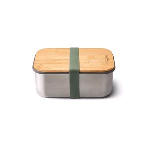 Food Storage, Black+Blum Stainless Steel Sandwich Box Large   Olive   1.25 Litre, Black Blum