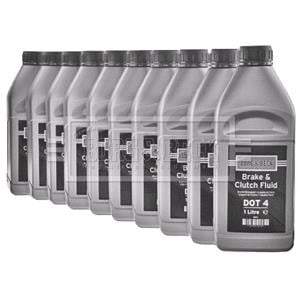 Brake Fluid, BRAKE FLuID DOT 4 1 ltr x 10, Borg & Beck