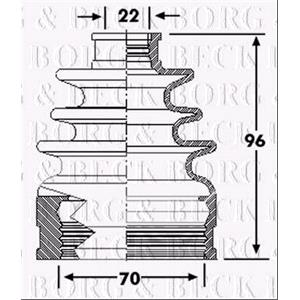 CV Boots, Borg & Beck Inner CV Joint Boot   BCB6324, Borg & Beck