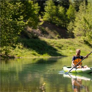 Aqua Marina Betta-312 10'3" Recreational 1-Person Kayak with Inflatable Deck - Kayak Paddle Included