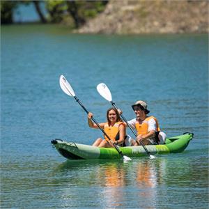 Aqua Marina Betta-412 13'6" Recreational 2-Person Kayak with Inflatable Deck - Kayak Paddle Set Included