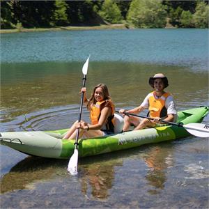 Aqua Marina Betta-412 13'6" Recreational 2-Person Kayak with Inflatable Deck - Kayak Paddle Set Included