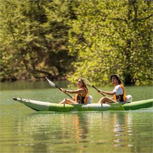 Aqua Marina Betta-412 13'6" Recreational 2-Person Kayak with Inflatable Deck - Kayak Paddle Set Included