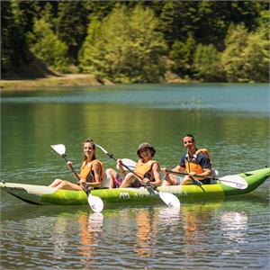 Aqua Marina Betta-475 15'7" Recreational 3-Person Kayak with Inflatable Deck - Kayak Paddle Set Included