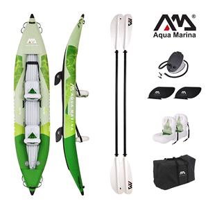 All Kayaks, Aqua Marina Betta 412 (2022) 13'6" Recreational 2 Person Kayak with Inflatable Deck   Kayak Paddle Set Included, Aqua Marina