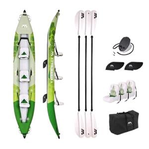 Aqua Marina Betta-475 15'7" Recreational 3-Person Kayak with Inflatable Deck - Kayak Paddle Set Included
