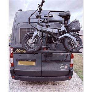 Fabbri Bici OK Rear Double Door Black Bike Rack for Renault Master 2011 Onwards - 2 Bikes