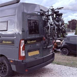 Fabbri Bici OK Rear Double Door Black Bike Rack for Renault Master 2011 Onwards - 2 Bikes
