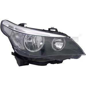 Lights, Right Headlamp (Xenon, Takes D1S / H7 Bulbs, Supplied With Motor) for BMW 5 Series 2003 2007, 