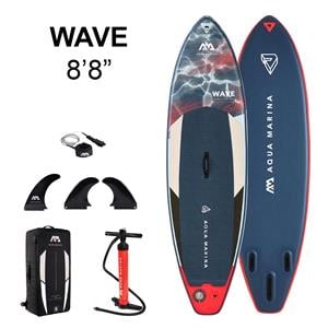 All SUP Boards, Aqua Marina Wave (2022) 8'8" Surf iSUP with Surf Leash, Aqua Marina