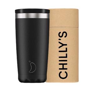 Reusable Mugs, Chilly's 500ml Coffee Cup - Mono Black, Chilly's