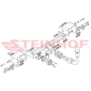 Tow Bars And Hitches, Steinhof Automatic Detachable Towbar (horizontal system) for Citroen C1, 2005 2014, Steinhof