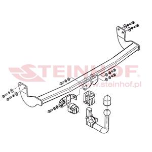 Tow Bars And Hitches, Steinhof Automatic Detachable Towbar (vertical system) for Citroen C3, 2009 2016, Steinhof