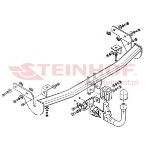 Tow Bars And Hitches, Steinhof Automatic Detachable Towbar (vertical system) for Citroen C3 Picasso, 2009 2017, Steinhof