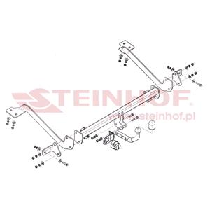 Tow Bars And Hitches, Steinhof Towbar (fixed with 2 bolts, fits LONG WHEEL BASE models) for Citroen BERLINGO Multispace, 2008 2018, Steinhof