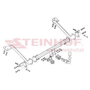 Tow Bars And Hitches, Steinhof Automatic Detachable Towbar (horizontal system, fits long wheel base models) for Citroen BERLINGO Van, 2008 2018, Steinhof