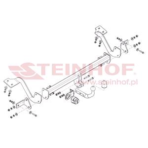 Tow Bars And Hitches, Steinhof Towbar (fixed with 2 bolts, fits short wheel base models) for Peugeot RIFTER, 2018 Onwards, Steinhof
